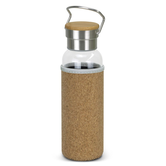 Glass Brighton Bottle with Cork Sleeve Clear Natural Sleeve